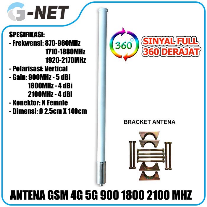 Antena Penguat Sinyal Tri Band GSM 4G 5G 900MHz 1800MHz 2100MHz 13 dBi