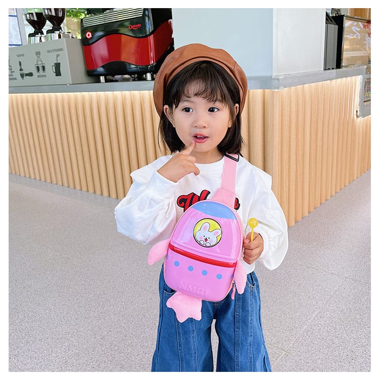 [Juallaris.id]Waistbag Anak Motif Dinosaurus / Cute Kids Dino Back Pack/ Dino Bag Dan roket