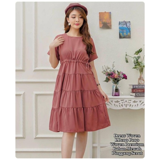 DRESS MILEA / DRESS CASUAL WANITA KOREAN STYLE