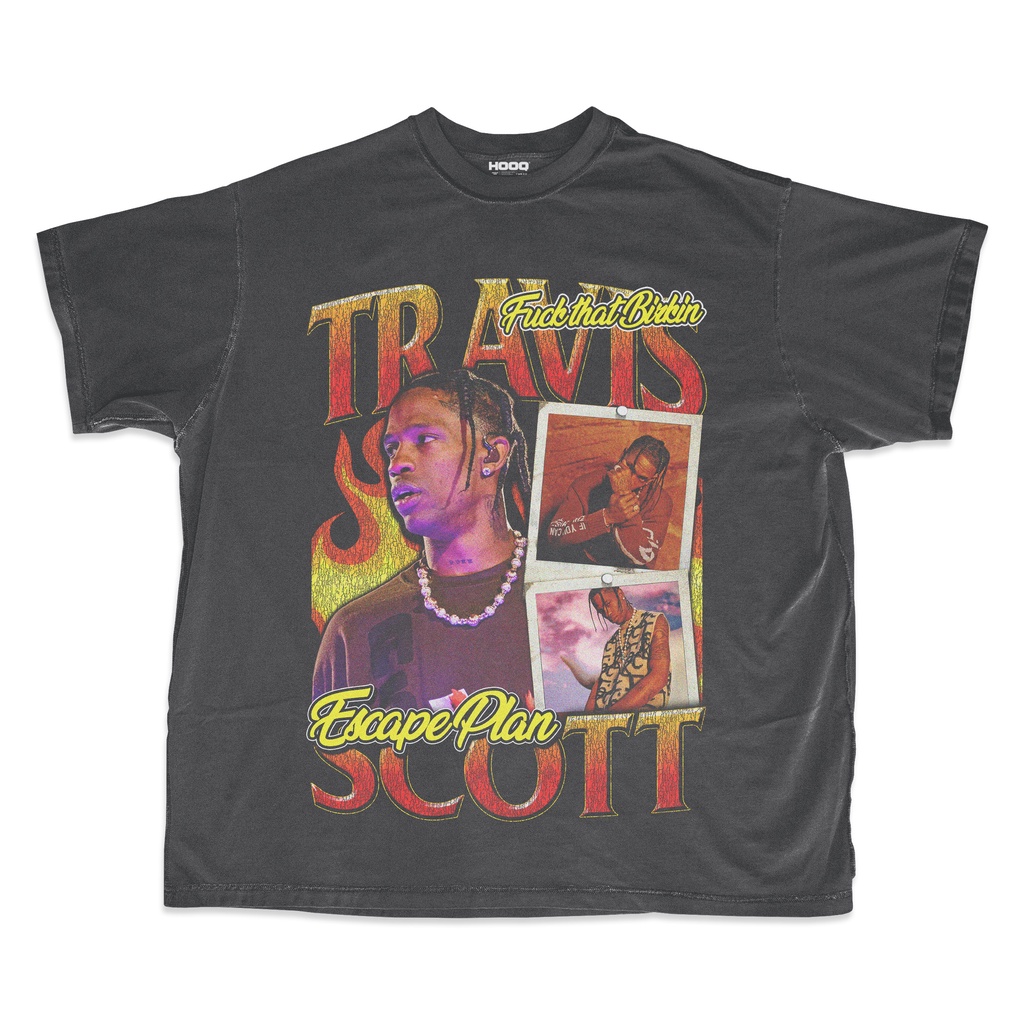 Kaos Oversize Travis Scott - Escape Plan Vintage T-shirt / Travis Scott T-shirt