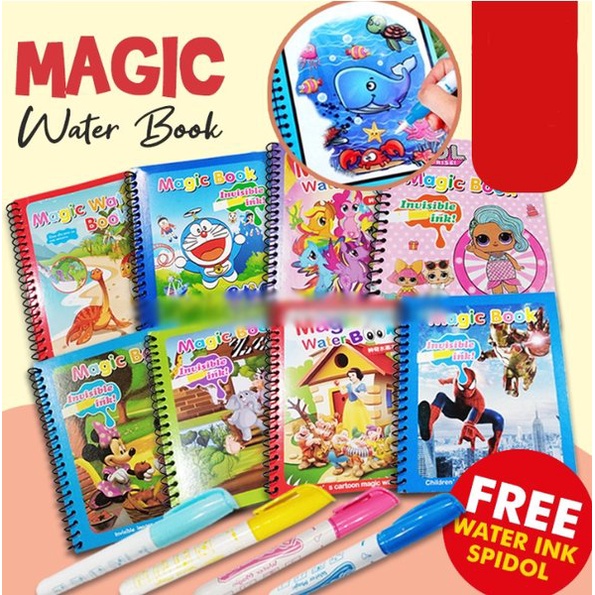 NEW TERKINI Magic Water Book - Buku Menggambar Dengan Air - Edukasi Anak