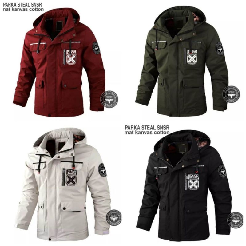 Sensor Jaket Parka Pria Dewasa Steal