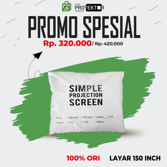 Layar Proyektor Portable 150 Inch | Simple Screen Projector 025