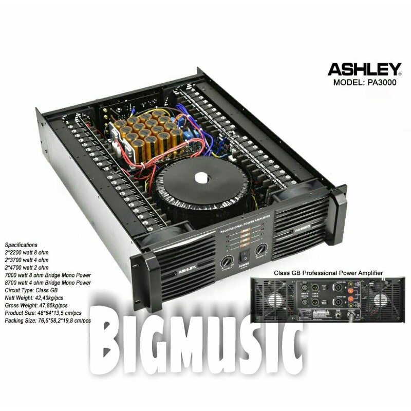 Power Ashley PA 3000 Original Amplifier Ashley Class GB