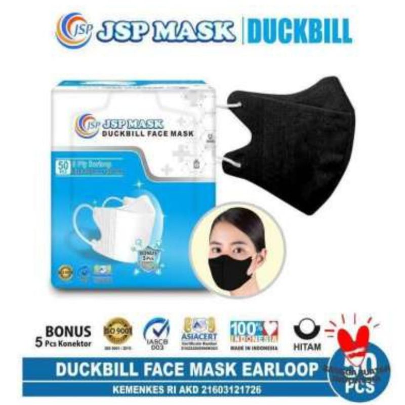 MASKER DUCKBILL JSP LOKAL ISI 50 PCS ADA EMBOS