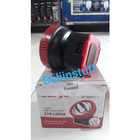 Senter surya SYH L083A headlamp 8watt cahaya putih