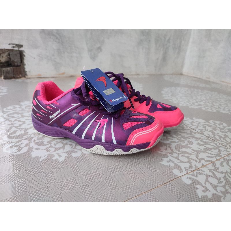 Sepatu Badminton Flypower FP White Control