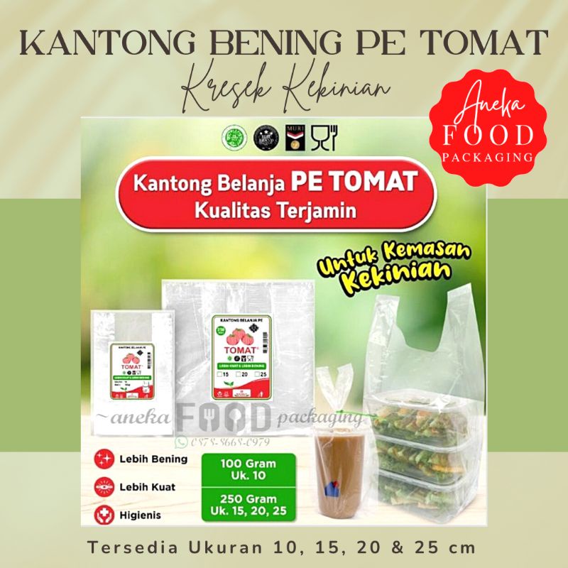 Jual Kantong Kresek Pe Tomat Pex Plastik Bening Tas Transparan 10 15