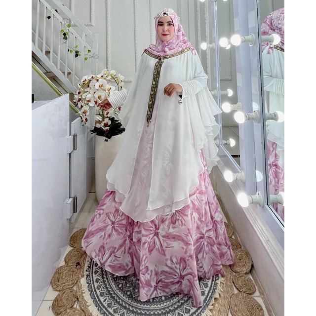 DRESS ISLAMNOHI PRINT PREMIUM SET*BY. Yodizein Syari
