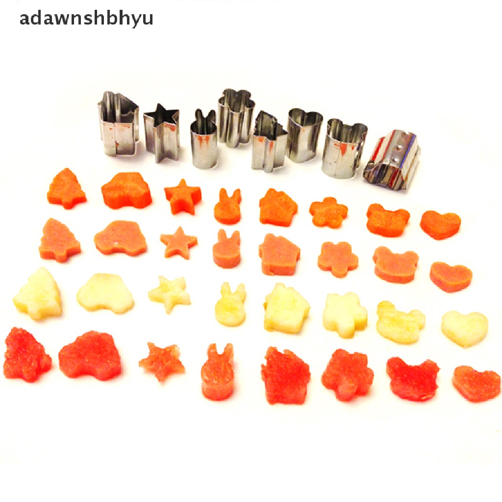 Adawnshbhyu 10pcs Kotak Berbentuk Landak Sayur Buah Mini Pemotong Kue Cookies Cutter Mold ID