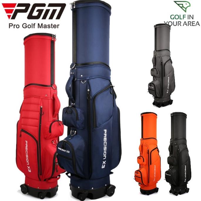 Four Wheels Trolley Travel Cart Bag Golf Bag Tas Troli Golf 4 roda