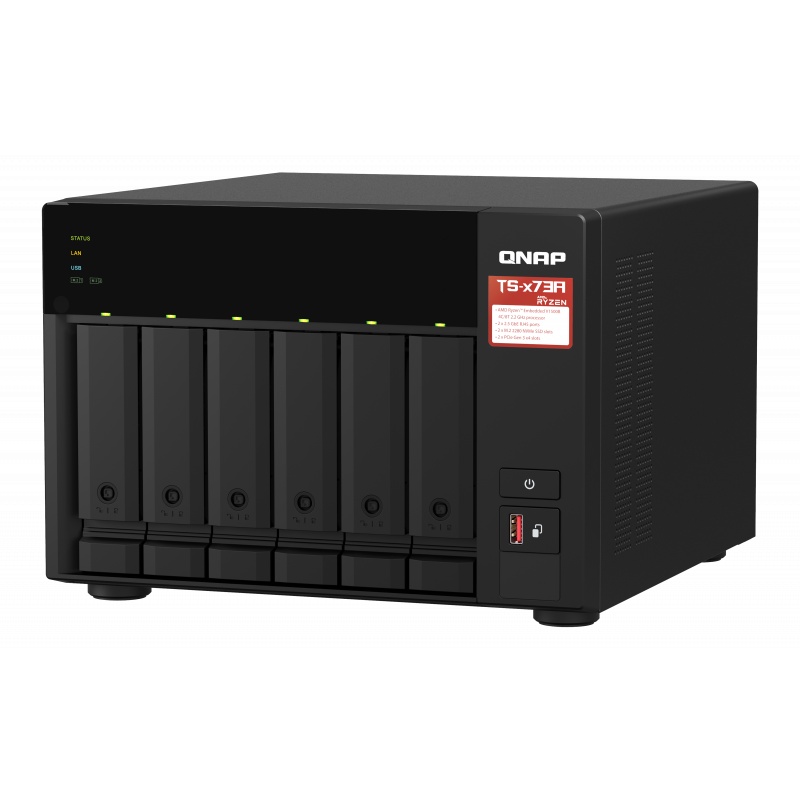 QNAP TS-673A-8G 6-Bay NAS Server External Storage Cloud TS673A