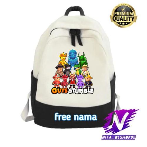 tas sekolah stumble guys tas ransel anak stumble guys