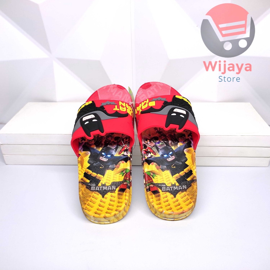 Sandal Balance Anak Laki-laki Motif Batman Sandal Karet Anak Cowok Karakter Marvel Superhero Avengers 2101 Import