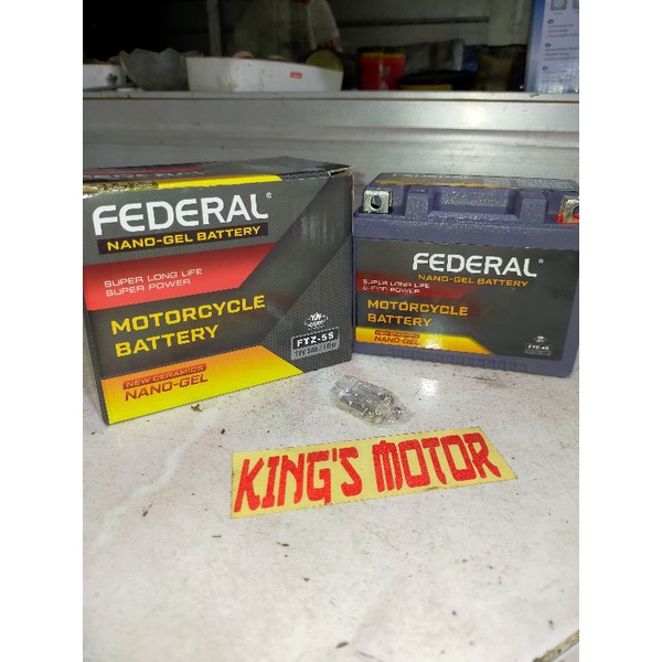 aki federal nano gel long life termurah original federal aki beat bida untuk cb gl mp tiger ftz -5z 