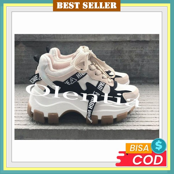 Sneakers Wanita Hitam Import Korea Tali Casual Original 100% Rk Collection - Sepatu Sneakers Wanita 