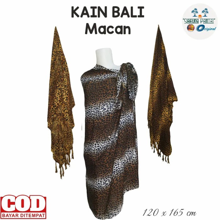 Kain Kain Bali Pantai - Kain Bali Motif Macan - Kain Bali Abiyy Mode