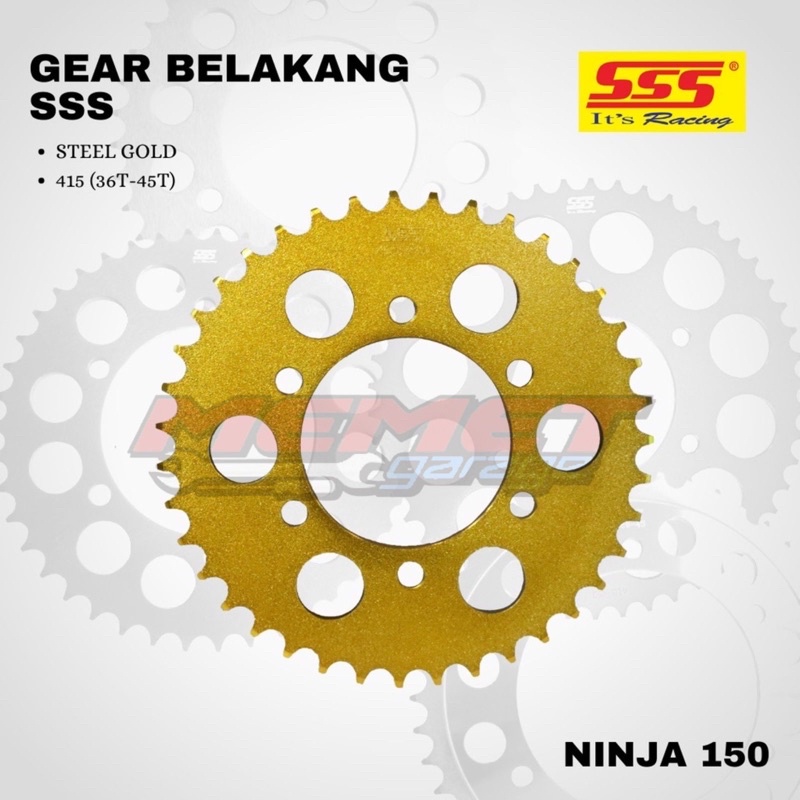 Gear Belakang SSS 415 Stell Gold Ninja 150 R RR SS 35 sd 45 T