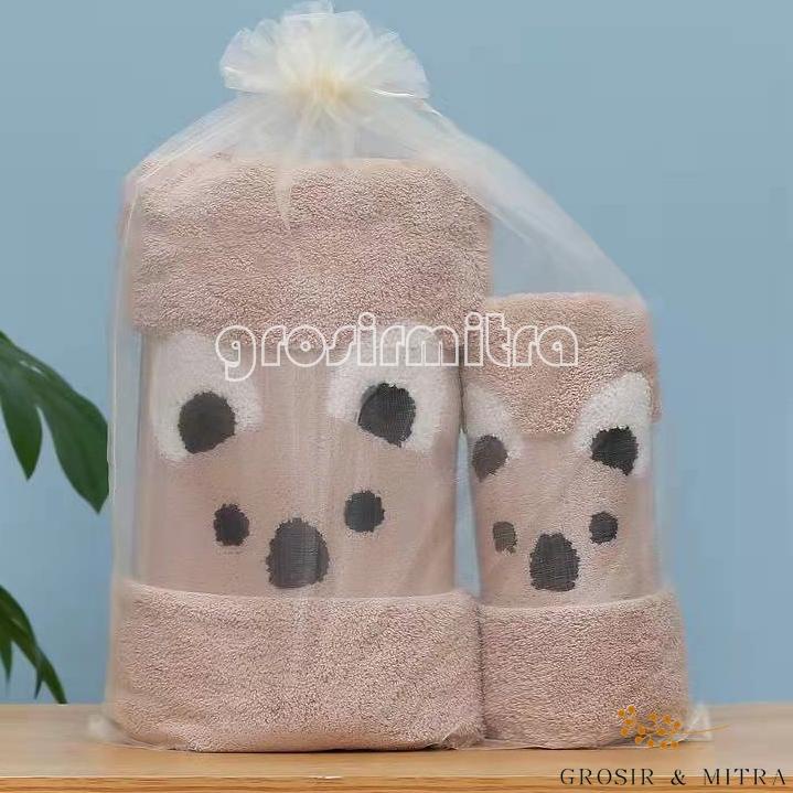 Terkini Handuk Set 2 pcs 70x140 dan 35x75cm Handuk Mandi dan Handuk Muka Hampers Handuk Seserahan Ha