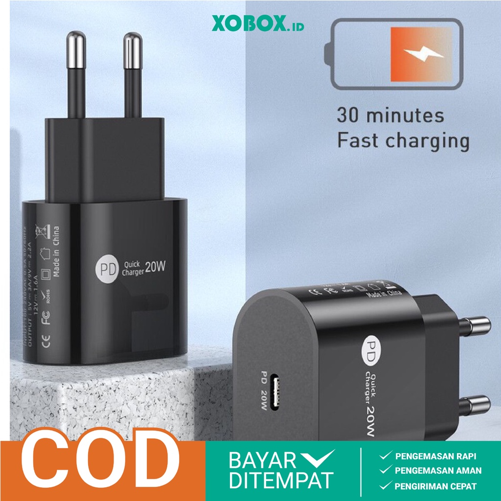 Wall Fast Charger USB QC 3.0 20W PD Type C AH058 - XOBOX