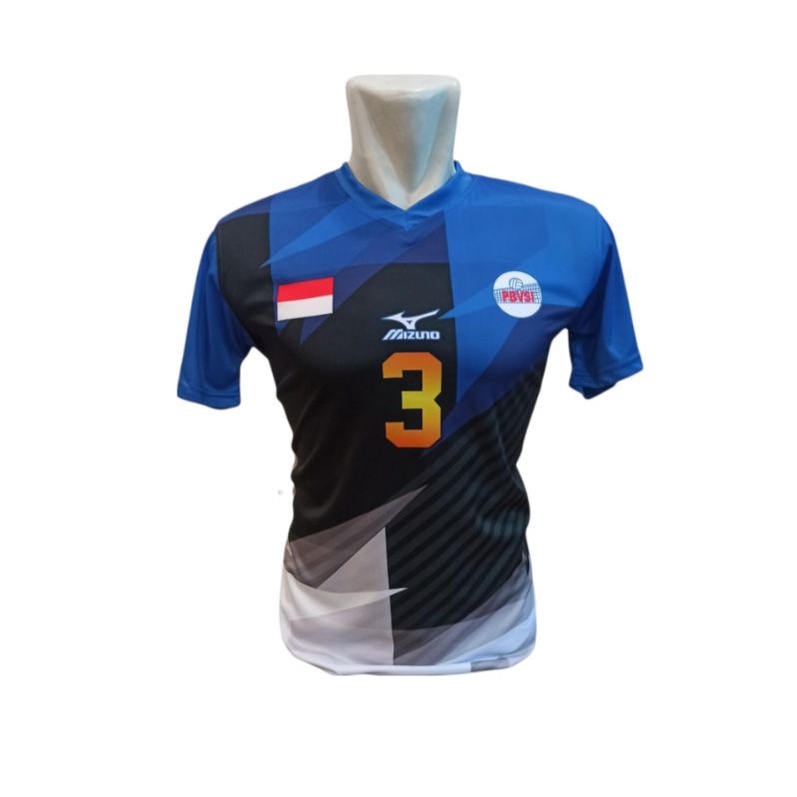 Kaos Stelan olahraga Bola Voli printing untuk team isi 6pcs