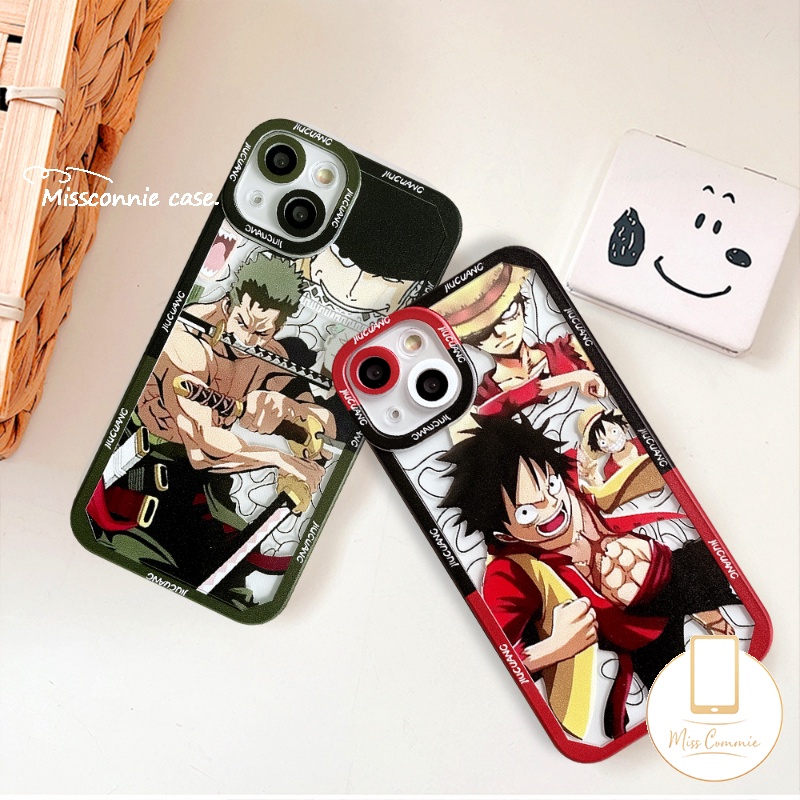 Soft Case Kompatibel Untuk iPhone 11 Pro Max 7Plus 8Plus XR X XS Max 13 12 11 14 Pro Max8 7 6 6s Plus SE 2020 Shockproof Trendy Anime One Piece Cute Luffy Sauron Phone Cover