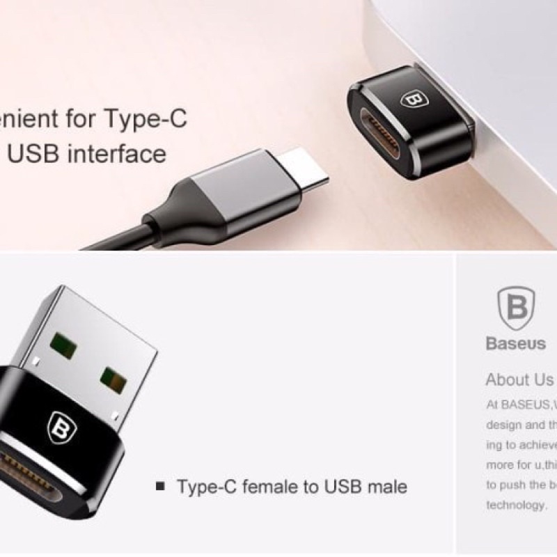 smoll Baseus OTG USB To Type C Female to USB  Male Adapter Converter Connector OTG Baseus OTG Type C To USB Baseus