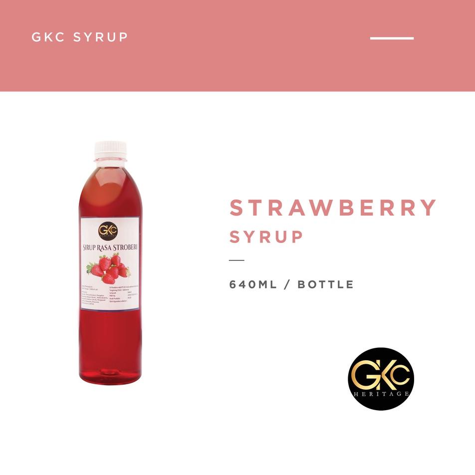 

[PRODUK DB9] Sirup Stroberi / Strawberry Syrup Minuman GKC Heritage 640 ml (Import Quality) 0BY