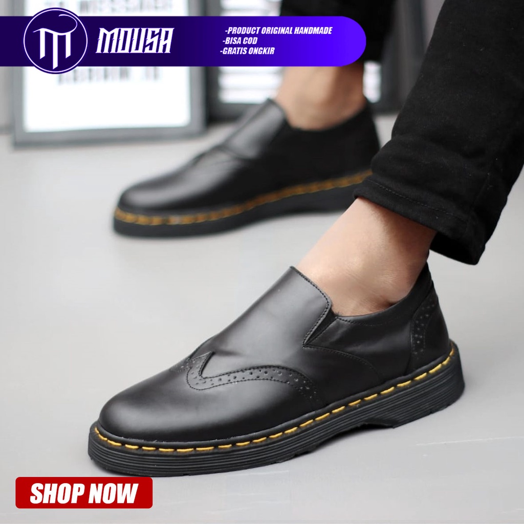 Sepatu Loafers Pantofel Formal Slip On Pria Mousa Libra