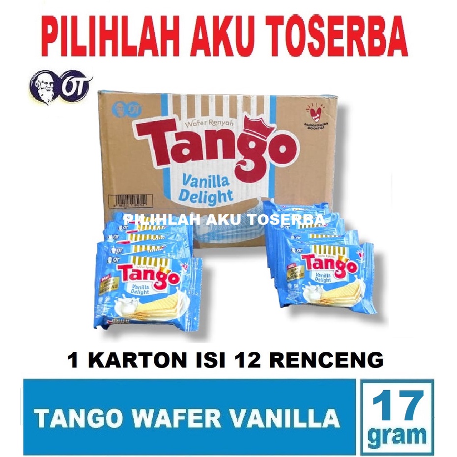 Tango Wafer VANILLA DELIGHT RENCENG - (HARGA 1 KARTON ISI 12 RENCENG)