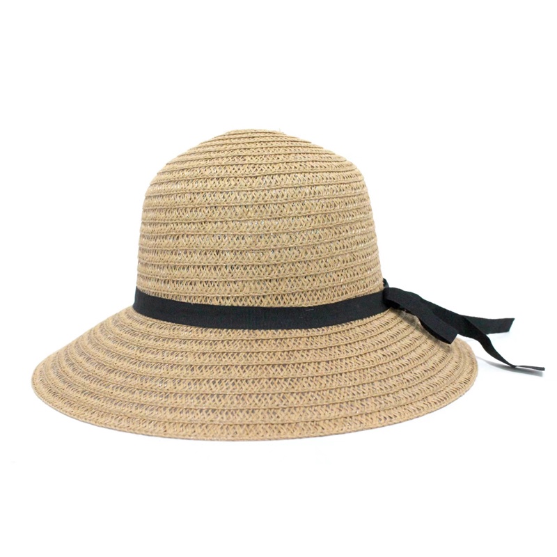 Topi Pantai Bahan Jerami Wanita Import - Topi Pantai Wanita Pelindung UV - Summerhat Pantai