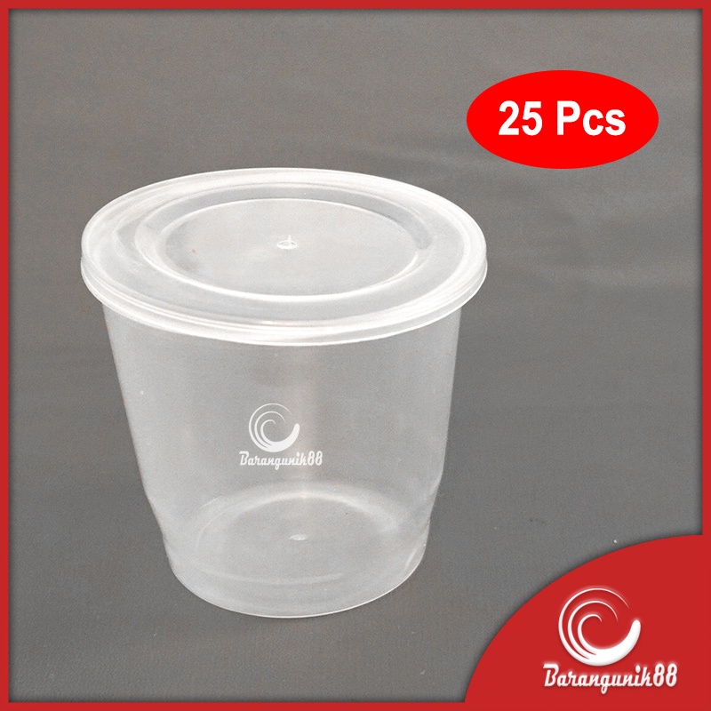 [25 pcs] Cup Puding 150 ml + Tutup Cup Jelly Gelas Rujak Merpati