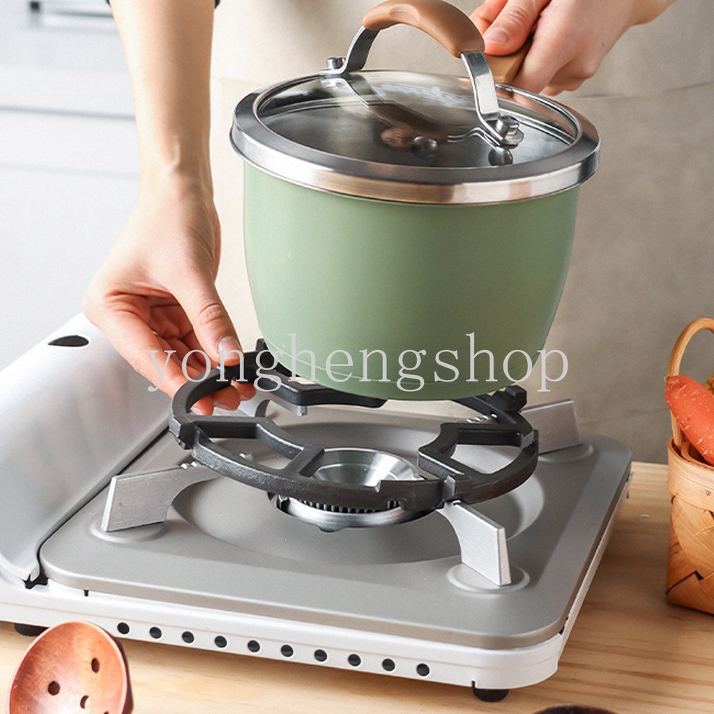 Kompor Gas Rak Pot Bantu Cast Besi Kompor Braket Berdiri 4/5 Cakar Universal Rak Pot Anti Selip Panci Susu Pemegang Gas Cooker Cincin Dapur Gadget