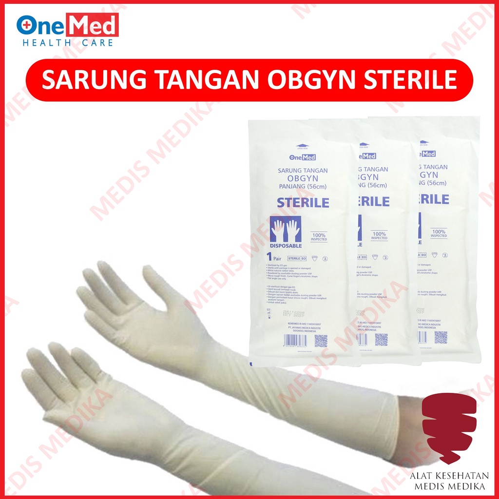 Sarung Tangan Latex Obgyn Sterile Onemed Ginekologi Gynaecologi Gynecology Handscoon Handscon Handskun Karet Surgery Glove Steril