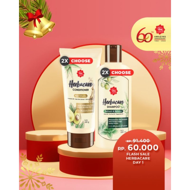 Paket 2 Viva Herbacare Shampoo 2 Conditoner Shampo