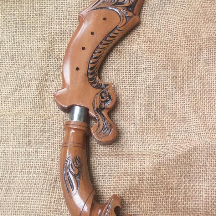 Kujang Baja 20cm Ukir Macan