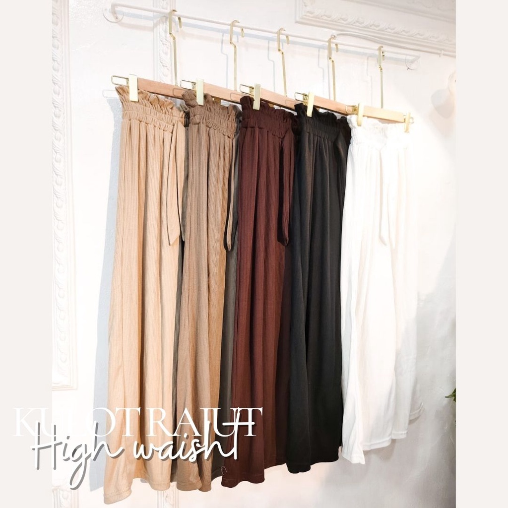 KULOT KNIT HAIGHWAIST RAJUT / CELANA KULOT KNIT PREMIUM CELANA PANJANG WANITA