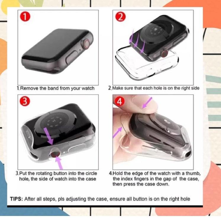 {TBN.10De22ᵂ} case clear smarwatch series 1234 t500 t55 hw12 hw22 iwo 7 dll