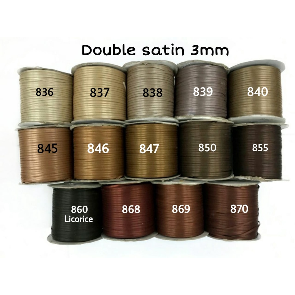 5 YARD - 3 MM PITA DOUBLE SATIN DSS PREMIUM