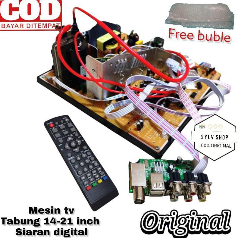 Bisa COD Mesin TV tabung digital/analog/tanpa tuner china WCOM TORAS 14INCH - 21 inch TABUNG free packing aman ASLI