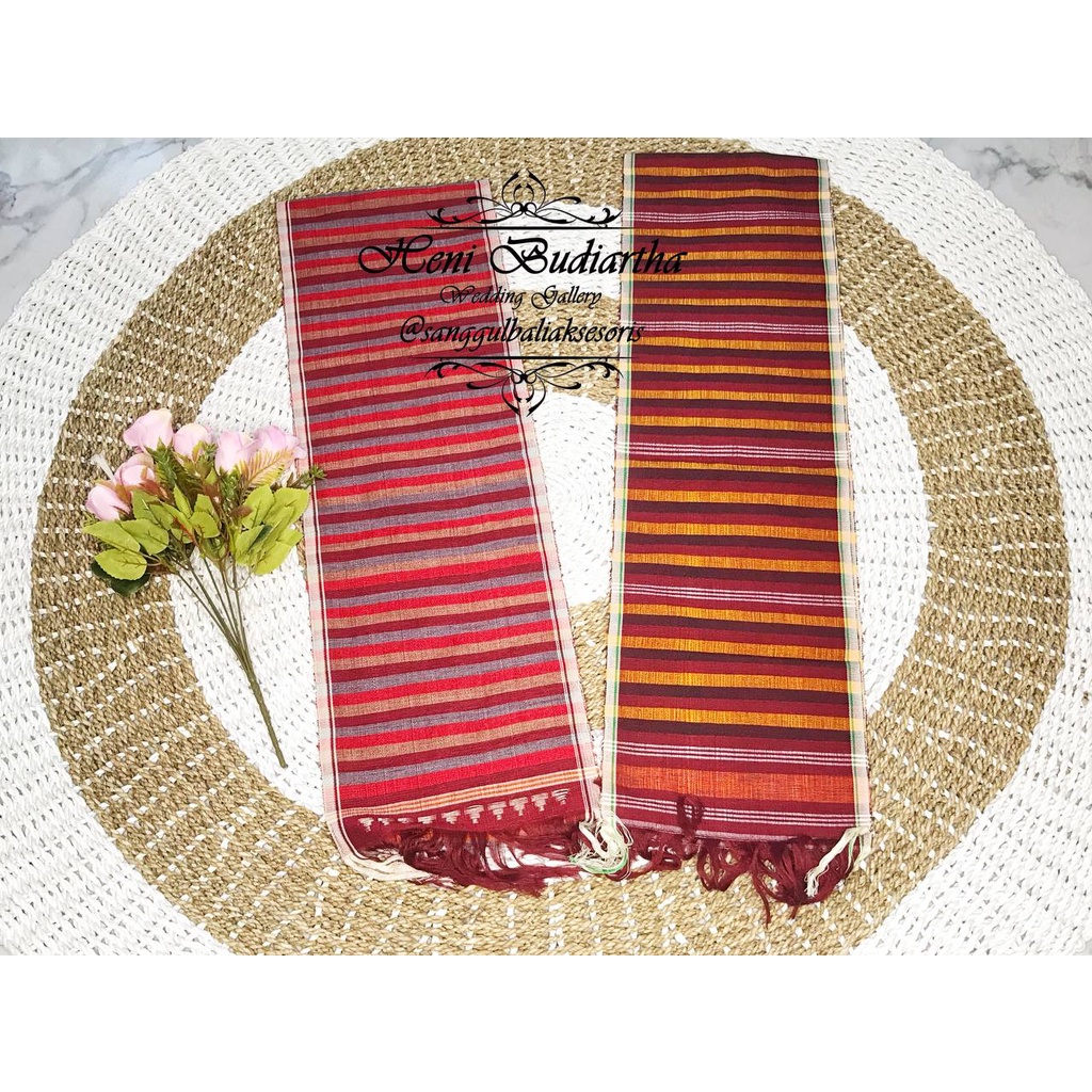 Selendang Pepledoan Selendang Garis Klasik Tenun Gringsing Bali