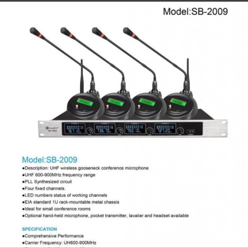 mic meja wireless soundbest sb2009 original mic wireless podium