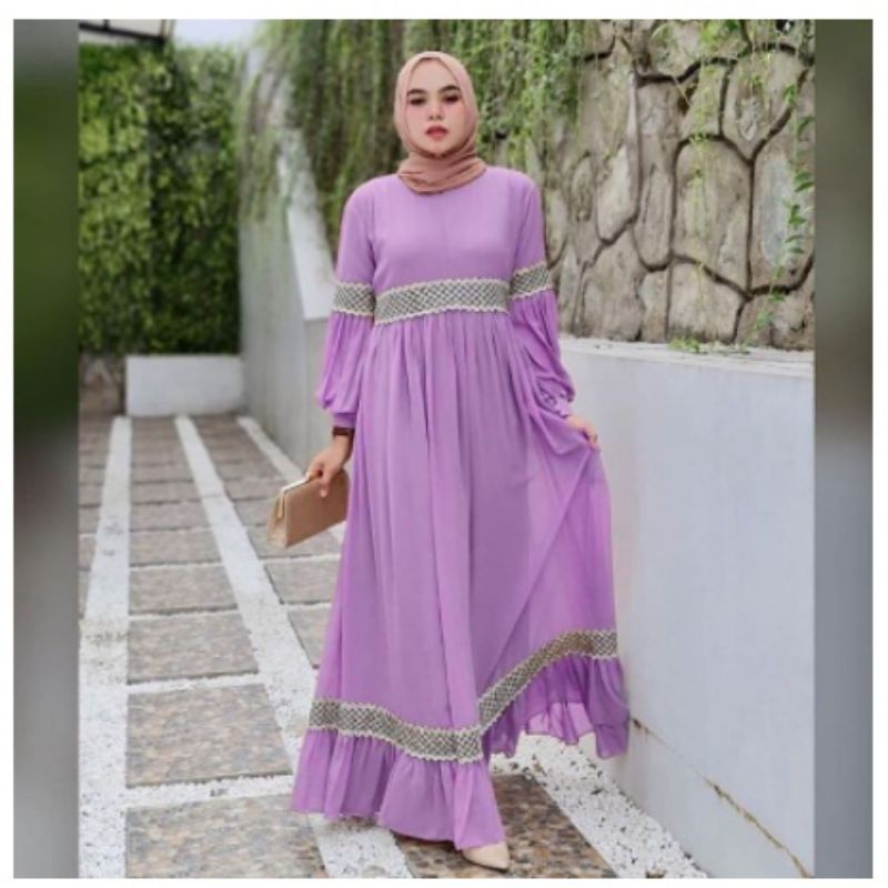 Danik maxy dress renda ceruty babydoll cuci gudang // elora maxi cuci gudang