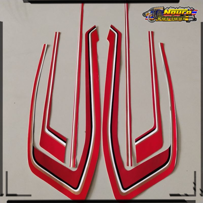 COD striping honda gl pro 1983 merah putih berkualitas mantap