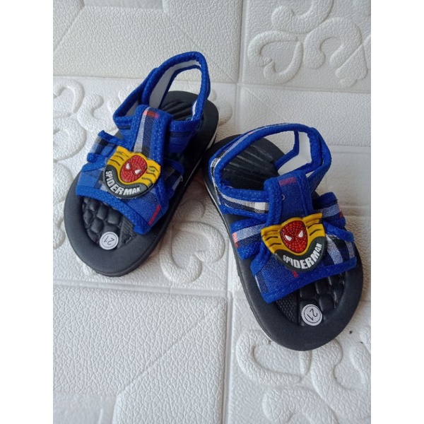 (1-3th) Sandal Gunung anak cowok 1-3 tahun motif SUPERHERO SPIDERMAN / sandal gunung prewalker bayi cowok laki laki / sepatu sandal anak bayi cowok