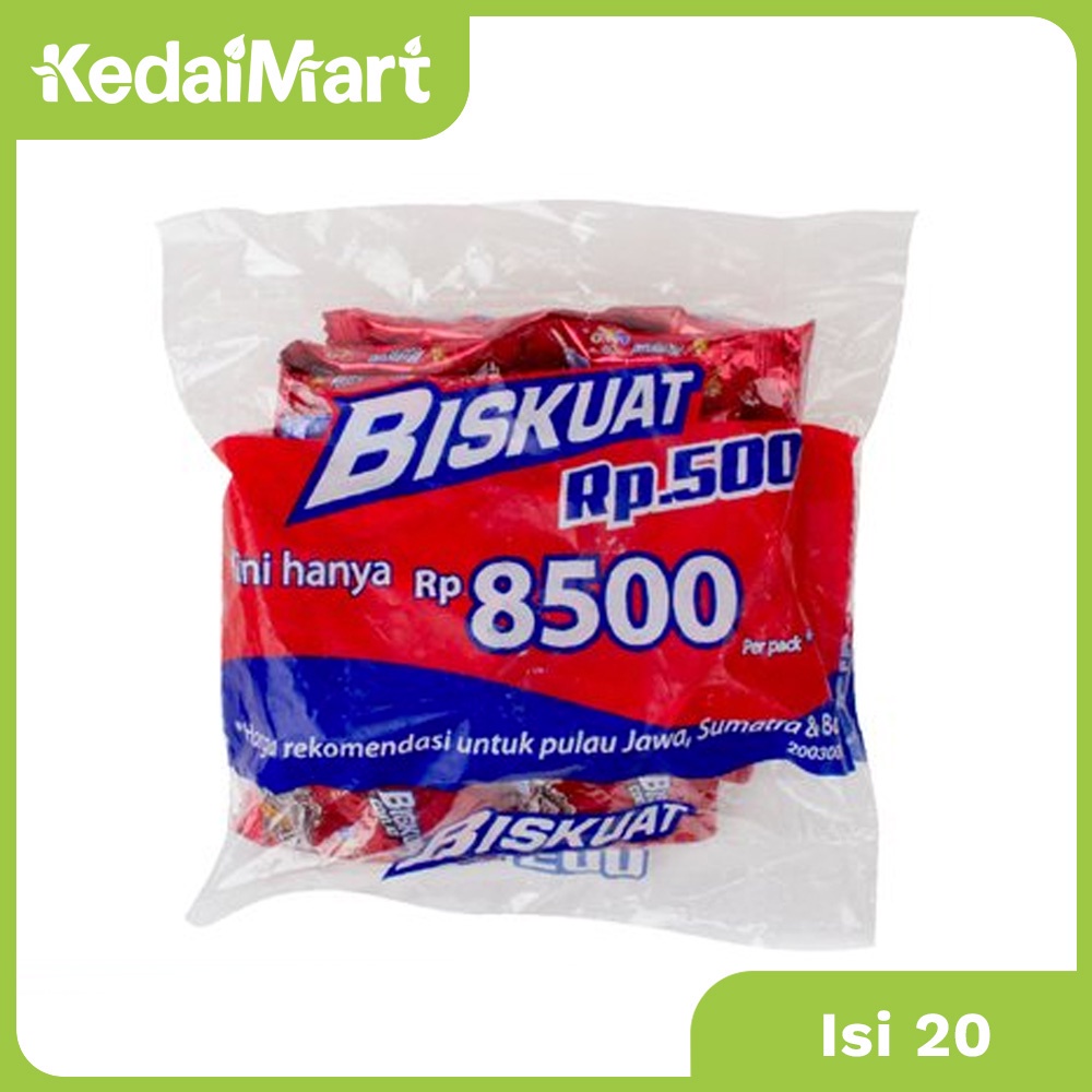 

Biskuit Biskuat Cokelat Isi 20 x 8,4 Gram