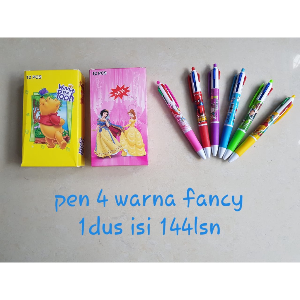 

(1PCS) BOLPEN CETEK 4 WARNA FANCY KARAKTER / PEN 4 WARNA FANCY