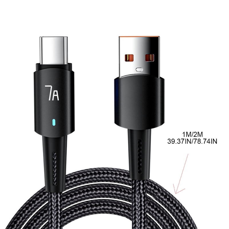 Zzz Upgraded USB-A to Type-C Fast Charger PD100W Kabel Pengisian Cepat Untuk Smartphone