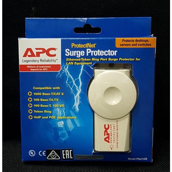 APC Surge Protector LAN RJ45 Utp Cat5 / Cat6 PNET1GB