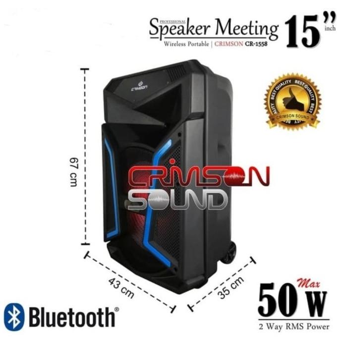 Speaker Aktif Portable 15 Inch Crimson Cr1558 Bluetooth Speker Aktiv P Lexa_Clara